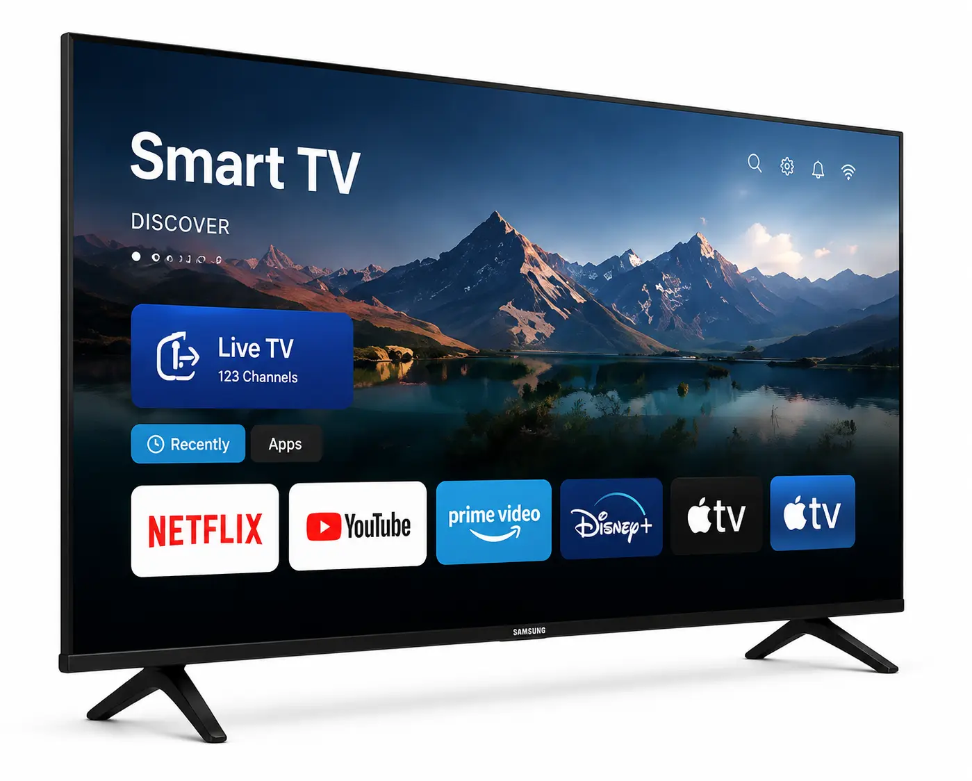 Samsung Smart TV Mountain Lake Interface